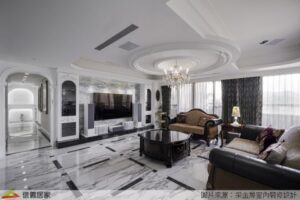 室內設計、中古屋、新古典主義、客廳設計、餐廳設計